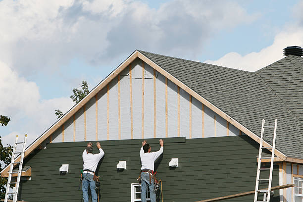 Professional Emergency Siding Repair technician working in Hesston, PA